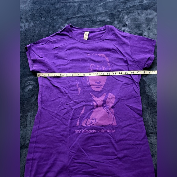 MY BLOODY VALENTINE MBV PURPLE OFFICIAL SHIRT SHOEGAZE RARE SIZE Large Ladies - Picture 3 of 6